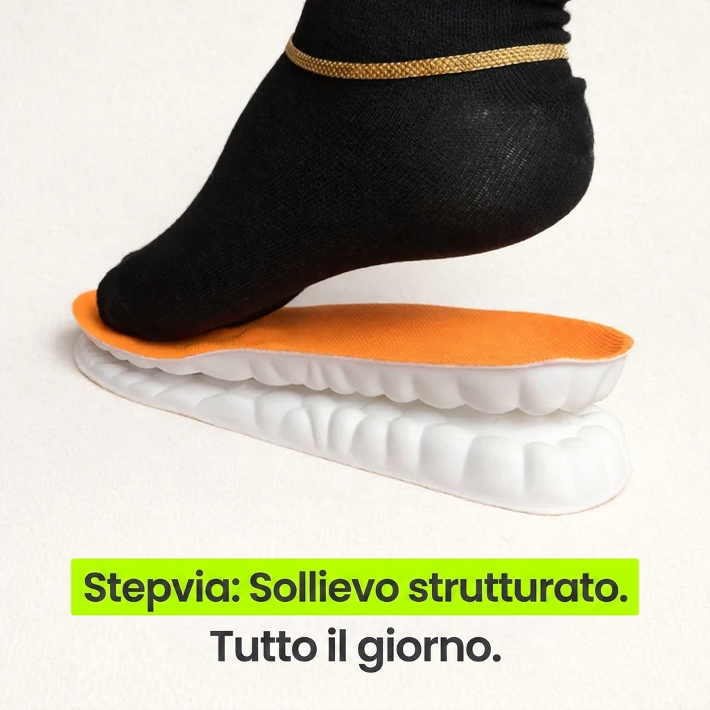 Solette ortopediche per alleviare il dolore al tallone e la fascite plantare.